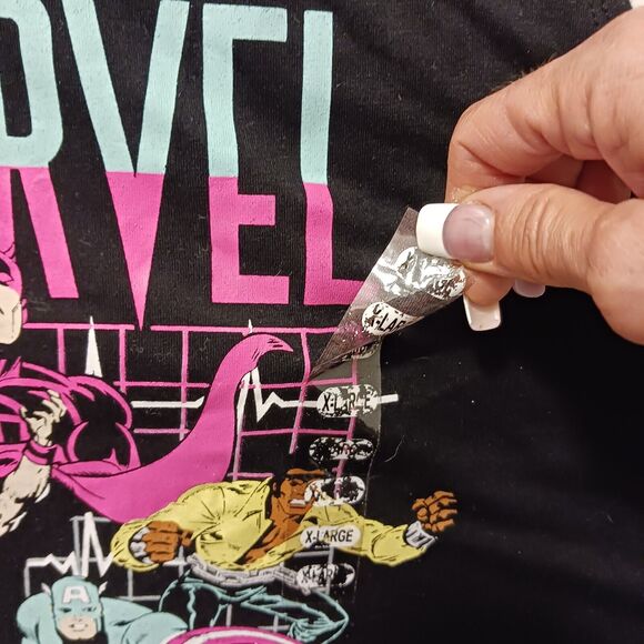 Marvel Comics Tank Top Sz XL Black Open Racer Back Sleeveless Graphic Print NEW - Picture 10 of 13